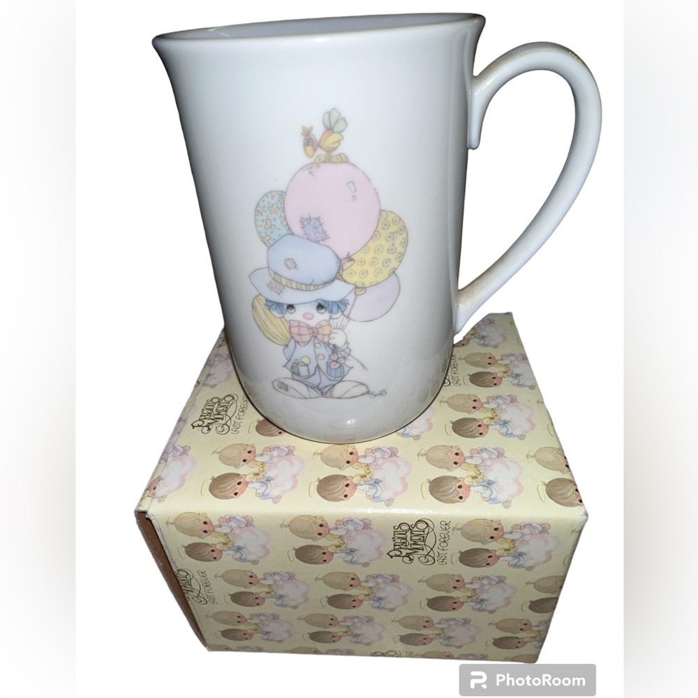 Precious Moments Clown W/Balloons Ceramic Mug Vintage 1984 In Box